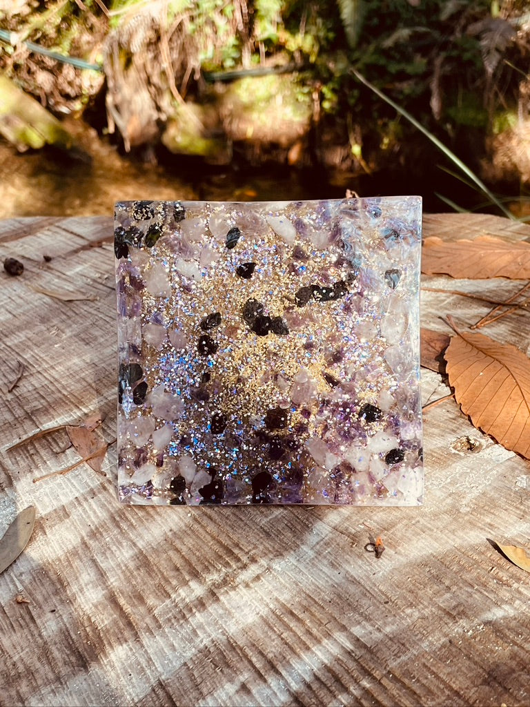 Unicorn Seventh Dimension Energy Orgonite Pyramid