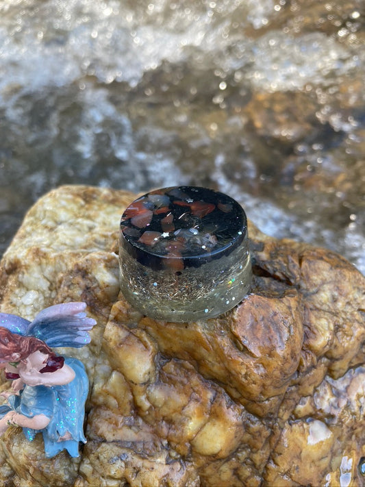 Mini Tower Buster Orgonite with Shungite and Carnelian