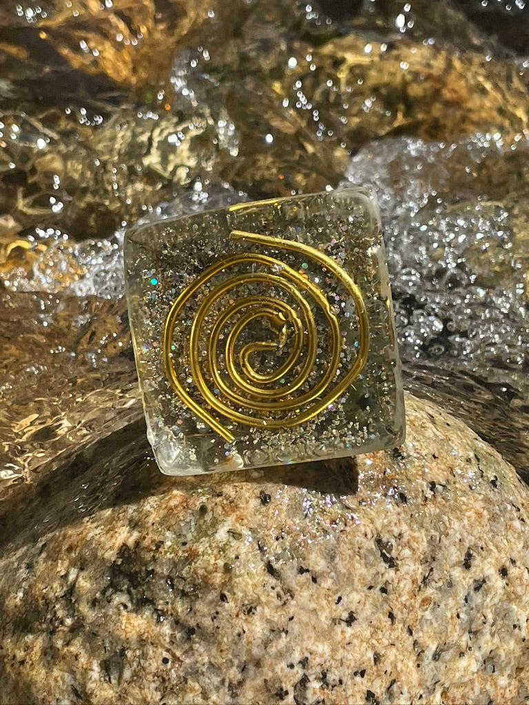 Orgonite Pyramid of magic, peace, balance and joy.