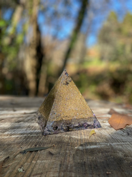 Unicorn Seventh Dimension Energy Orgonite Pyramid