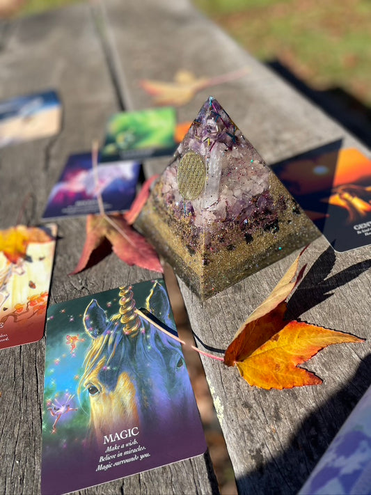 Unicorn magic wishes granted Pyramid Orgonite