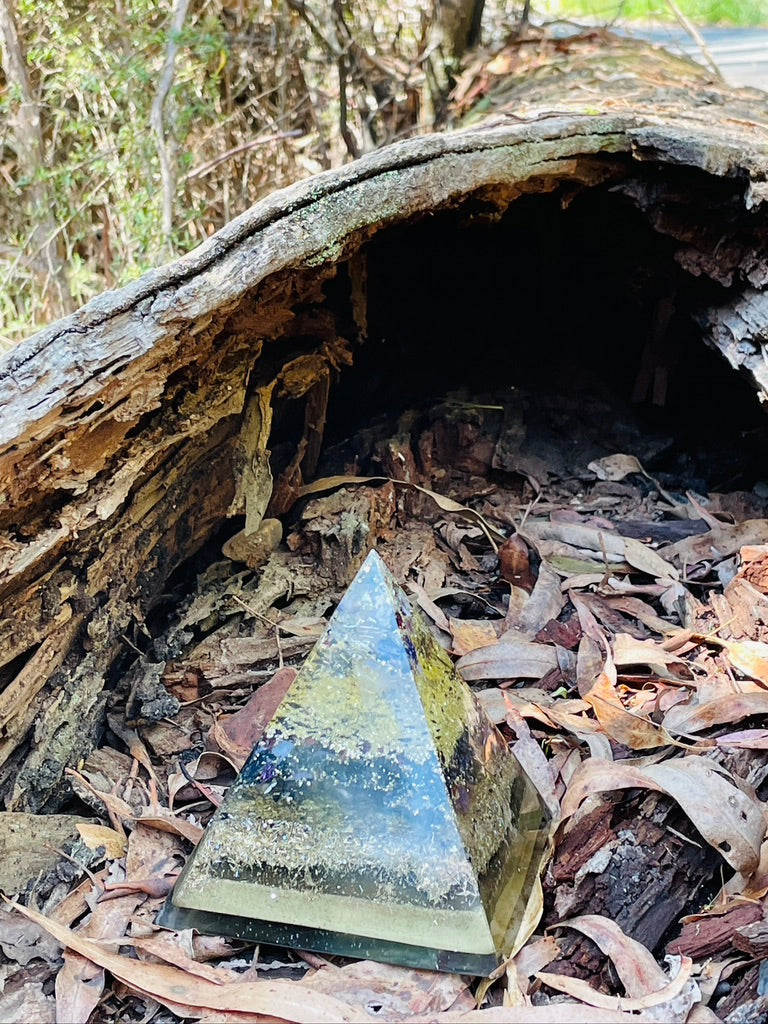 Infinite Golden Age of Healing Pyramid Orgonite