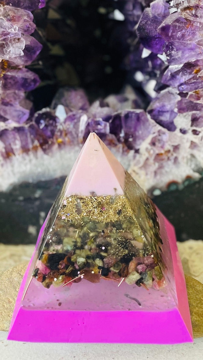 Compassion and Presence Orgonite Pyramid