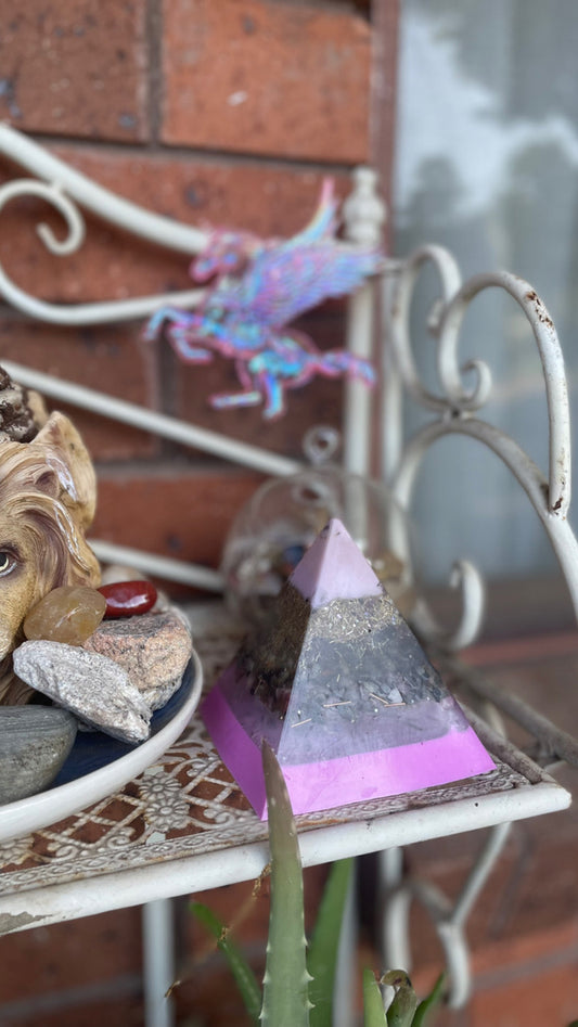 Compassion and Presence Orgonite Pyramid