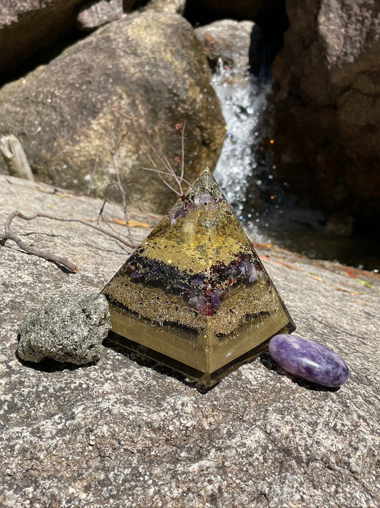 Infinite Golden Age of Healing Pyramid Orgonite
