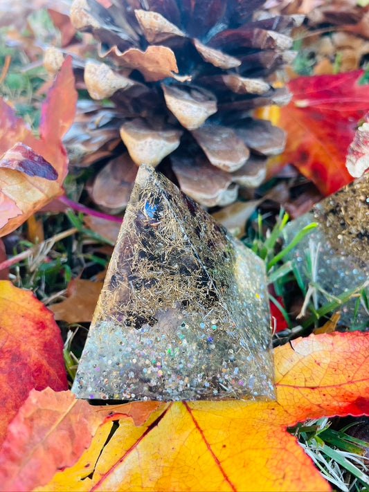 Silver Rain Healing Protection Pyramid