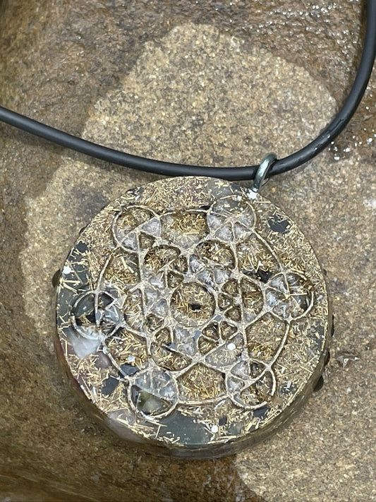 Metatrons Cube ..Spiritual Awakening Orgone Pendant