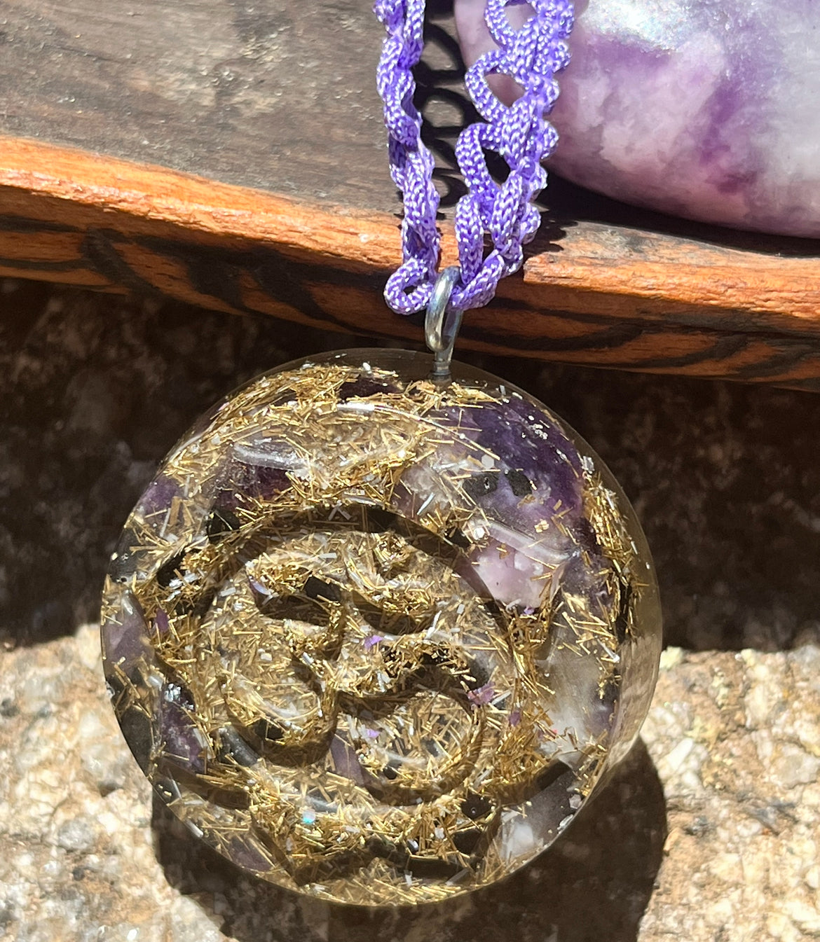 Om calming Orgone Pendant