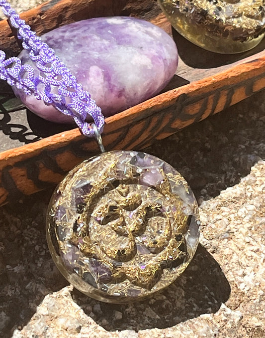 Om calming Orgone Pendant