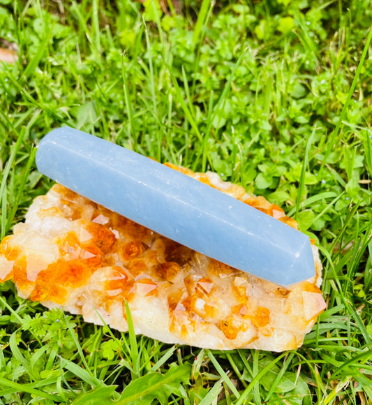 Angelite crystal wand