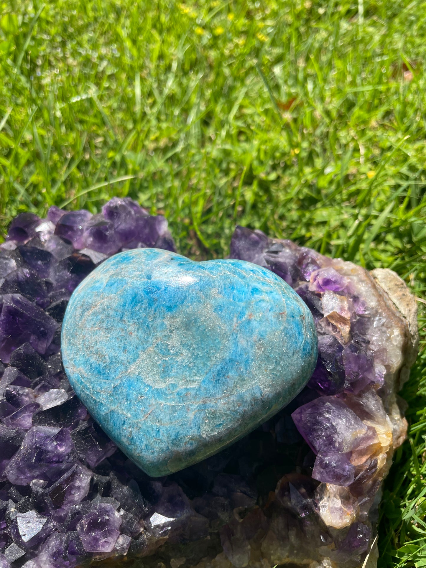 Blue Apatite Heart