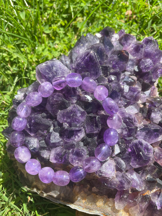 Amethyst crystal bracelet