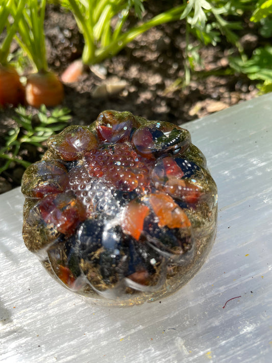 Flower power carnelian orgonite