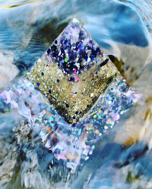 Be You...Sparkle, shine and heal Pyramid Orgonite