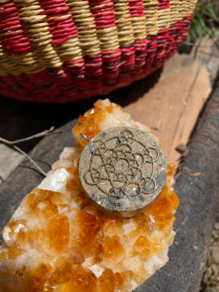 Metatrons Cube ..Spiritual Awakening Orgone Pendant