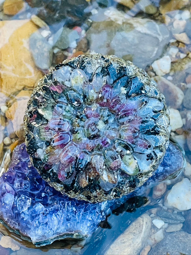 Flower Power Be Present Orgonite