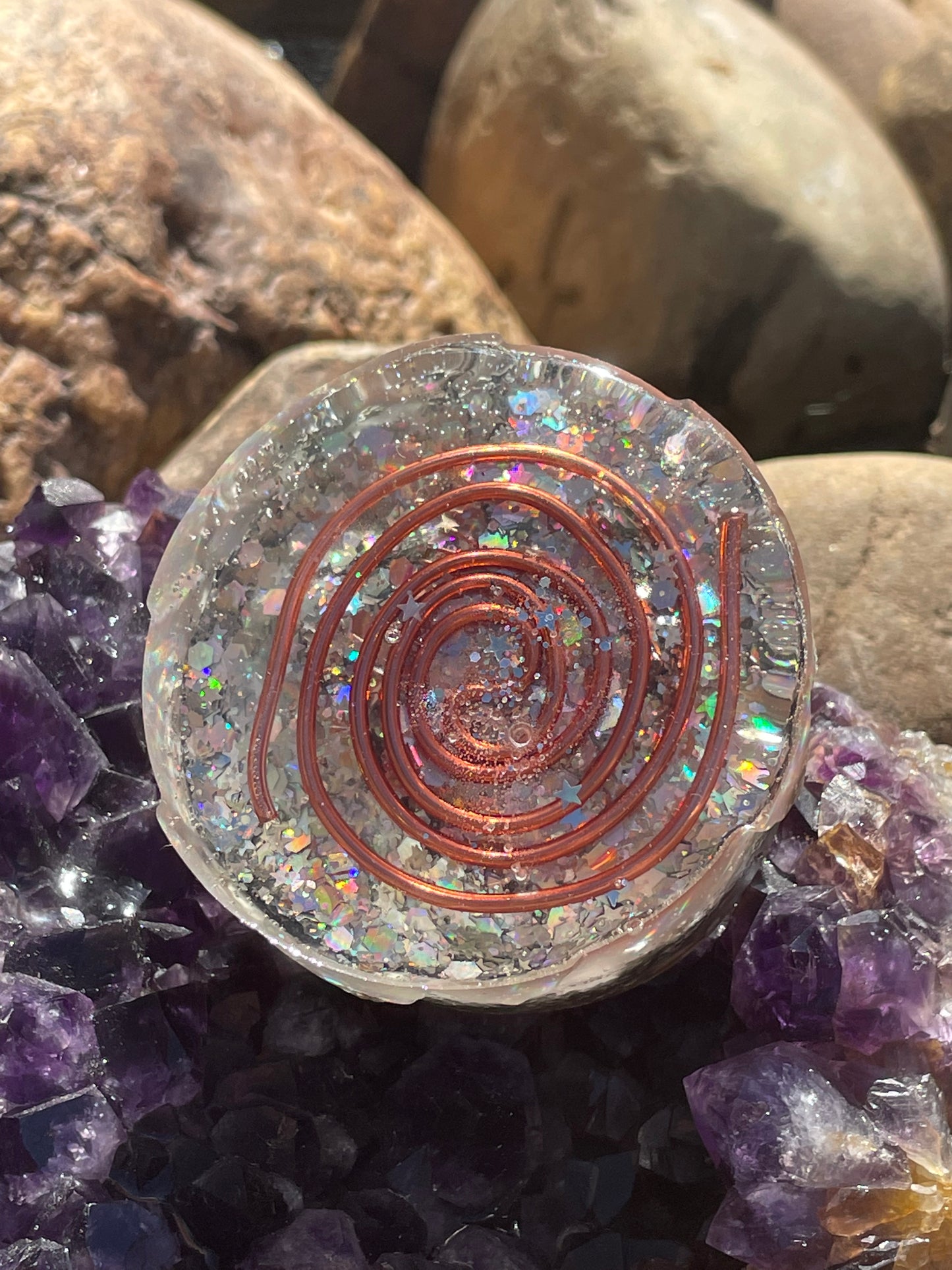 Rose orgonite-Mother Mary