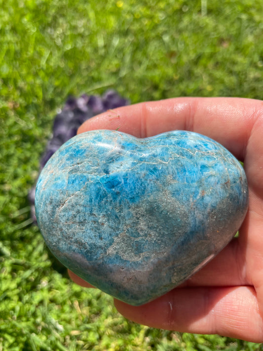 Blue Apatite Heart